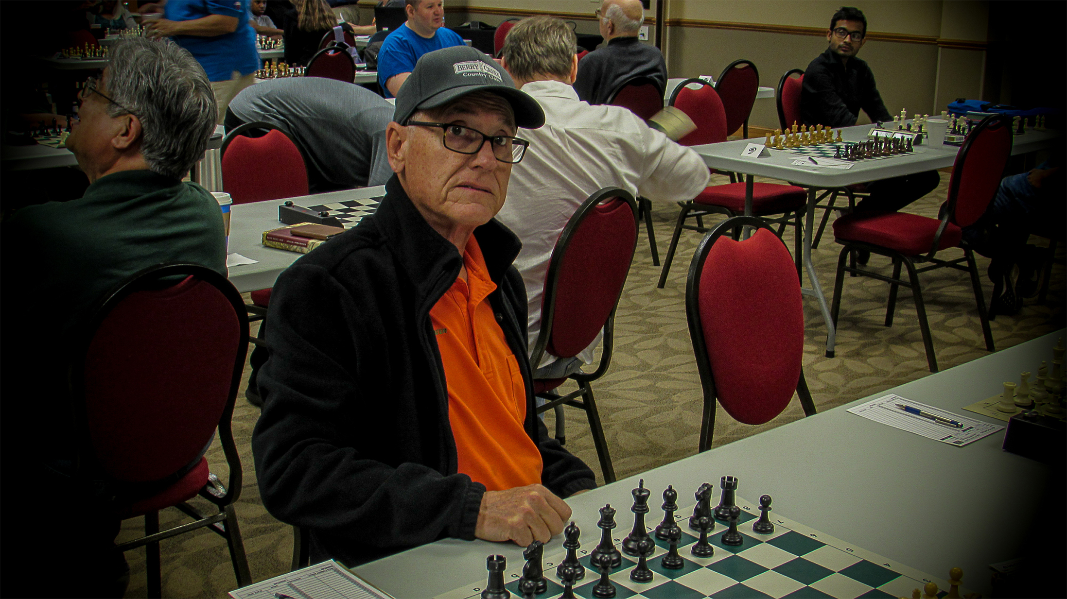 Chess Expert Jim Berry is a US Chess Life Member, US Chess Senior Tournament Director, FIDE Arbiter and International Organizer, and Oklahoma Chess Foundation President since 2003.  In the past he served, at his own expense, as a US Chess Executive Board member, US Chess Vice President (2009-2010), and US Chess President (2010-2011).  This was his 12th RRSO.  Photo by Mike Tubbs.